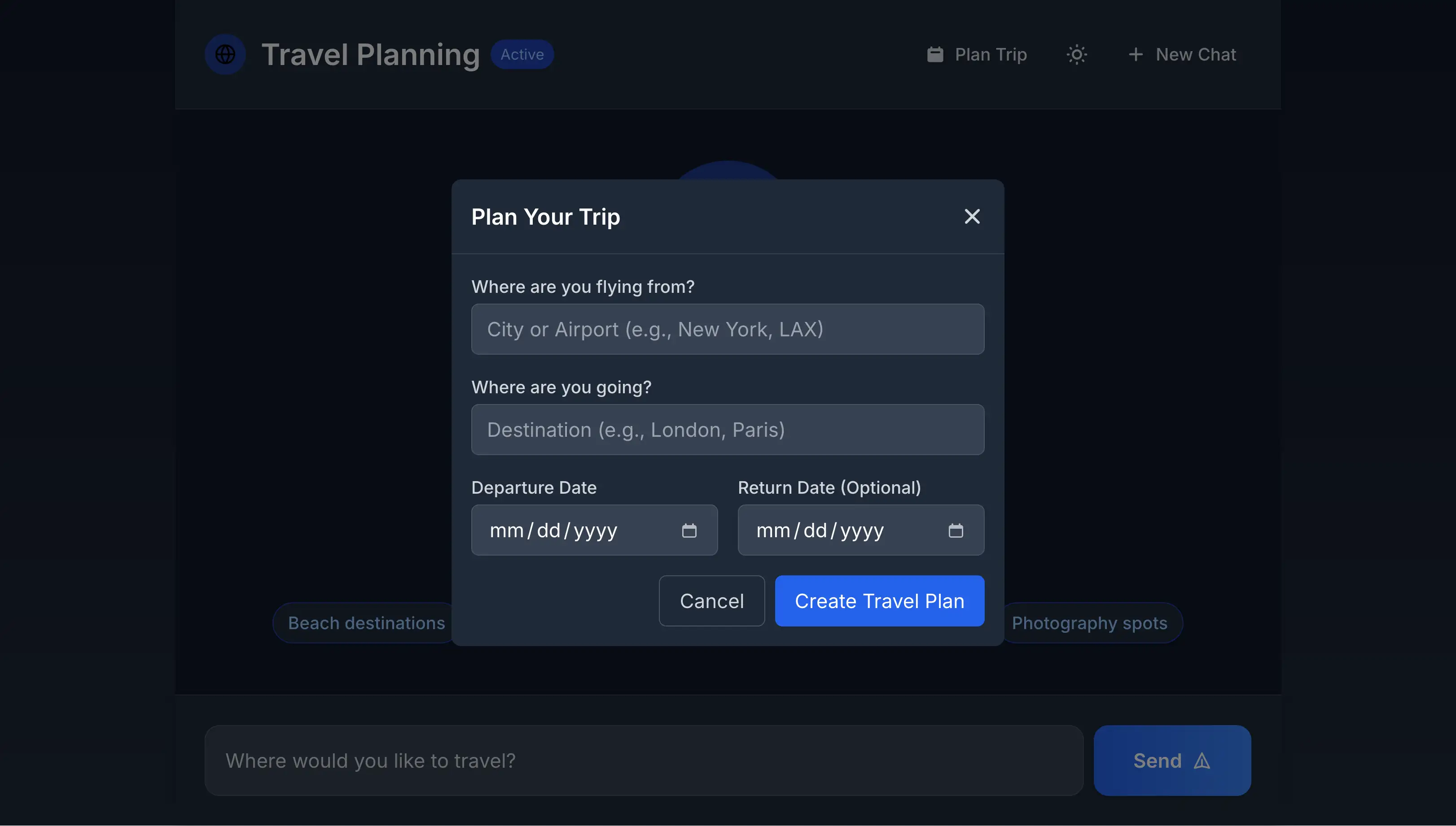 Travel AI Screenshot 1